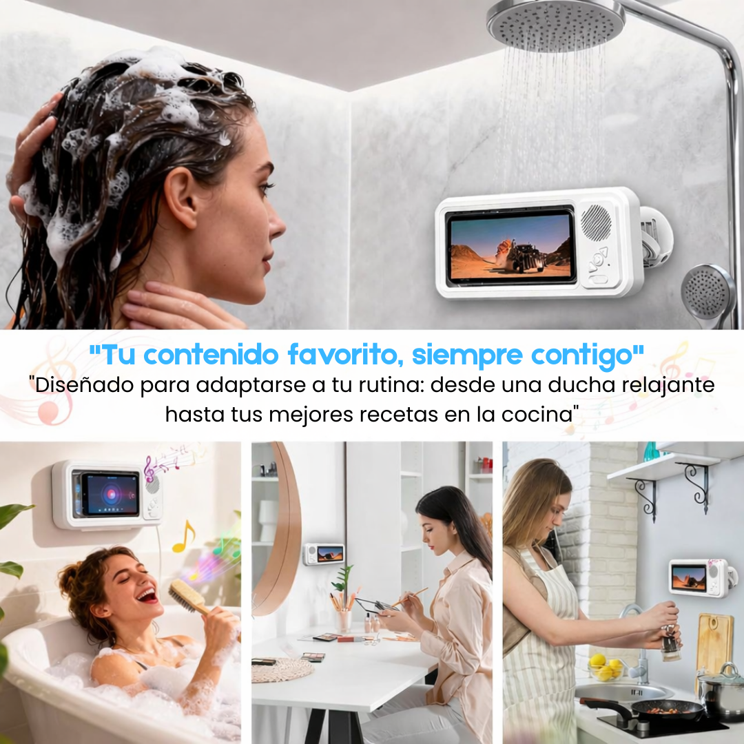 AquaCase™-Soporte Impermeable Táctil para Ducha